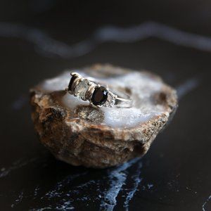 Black and White Size 7 Costume Ring